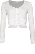 White Crushed Effect Jacket