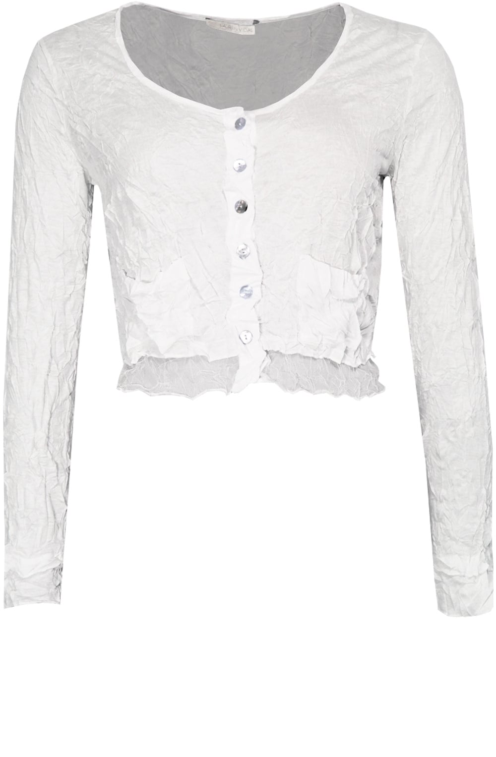 White Crushed Effect Jacket