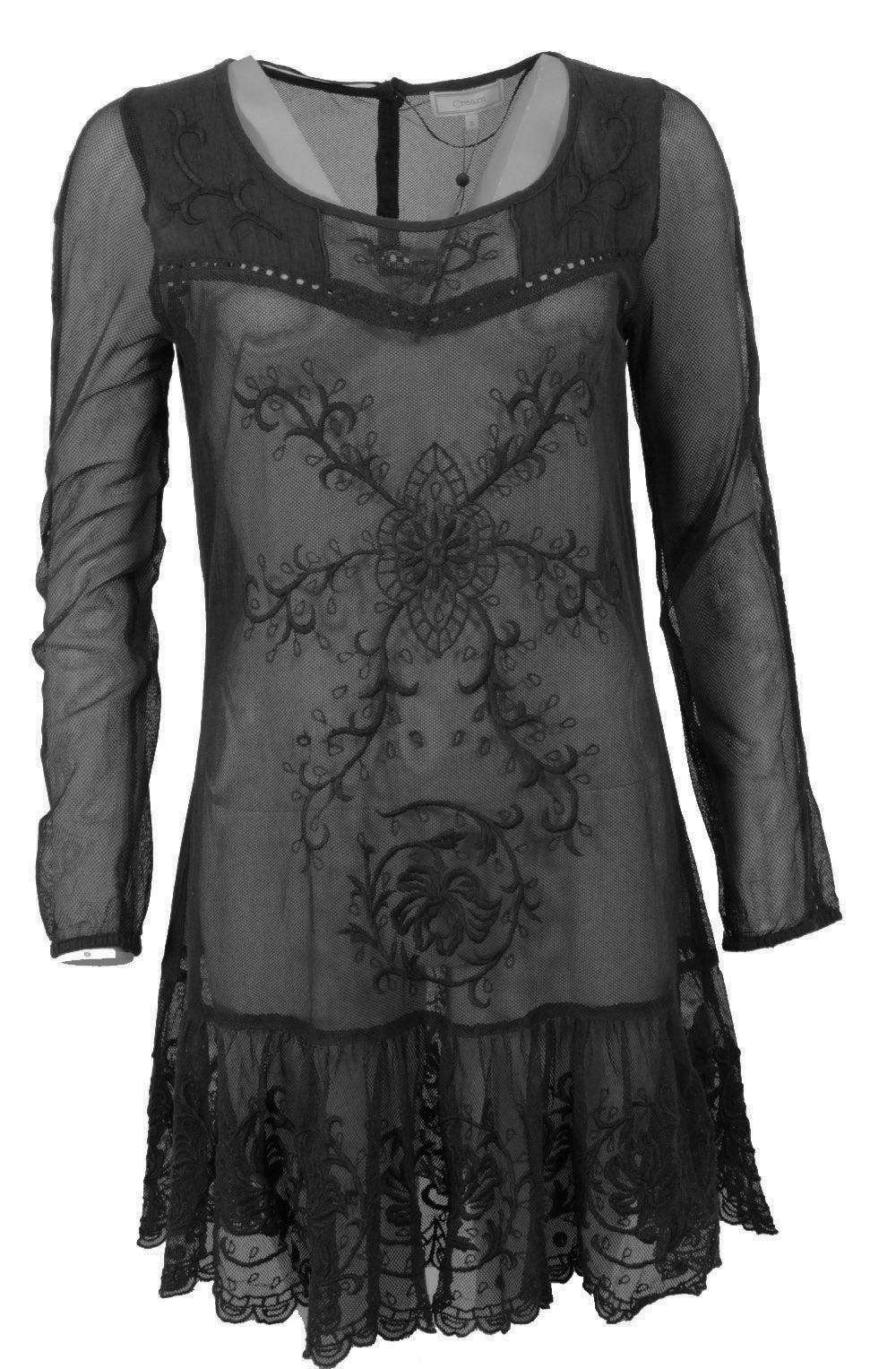 Long sleeve mesh dress