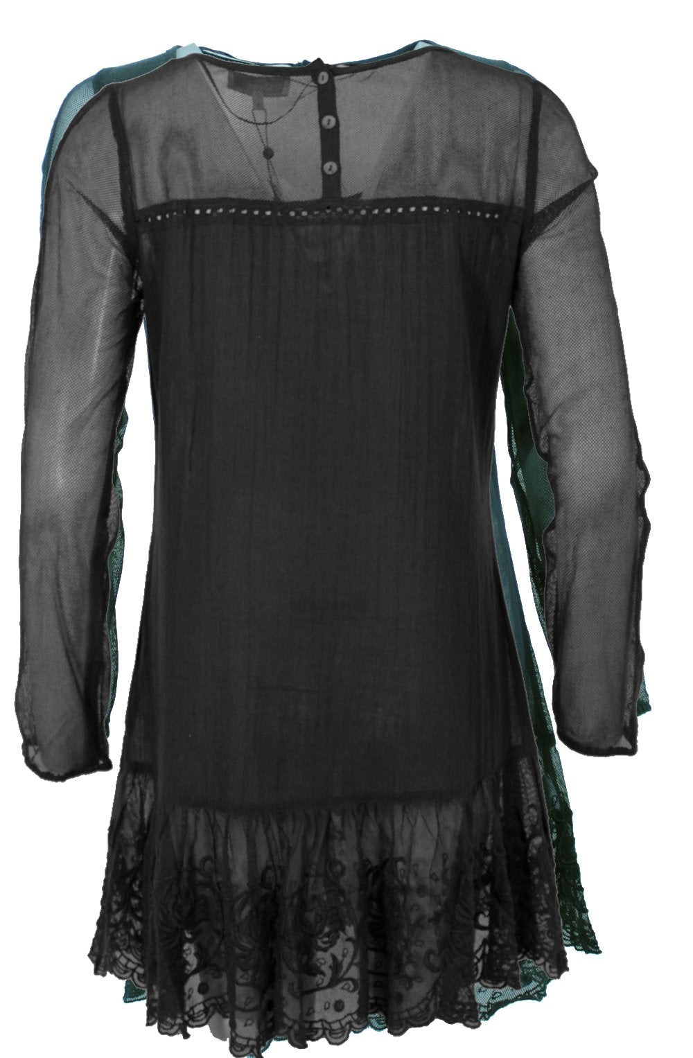 Long sleeve mesh dress