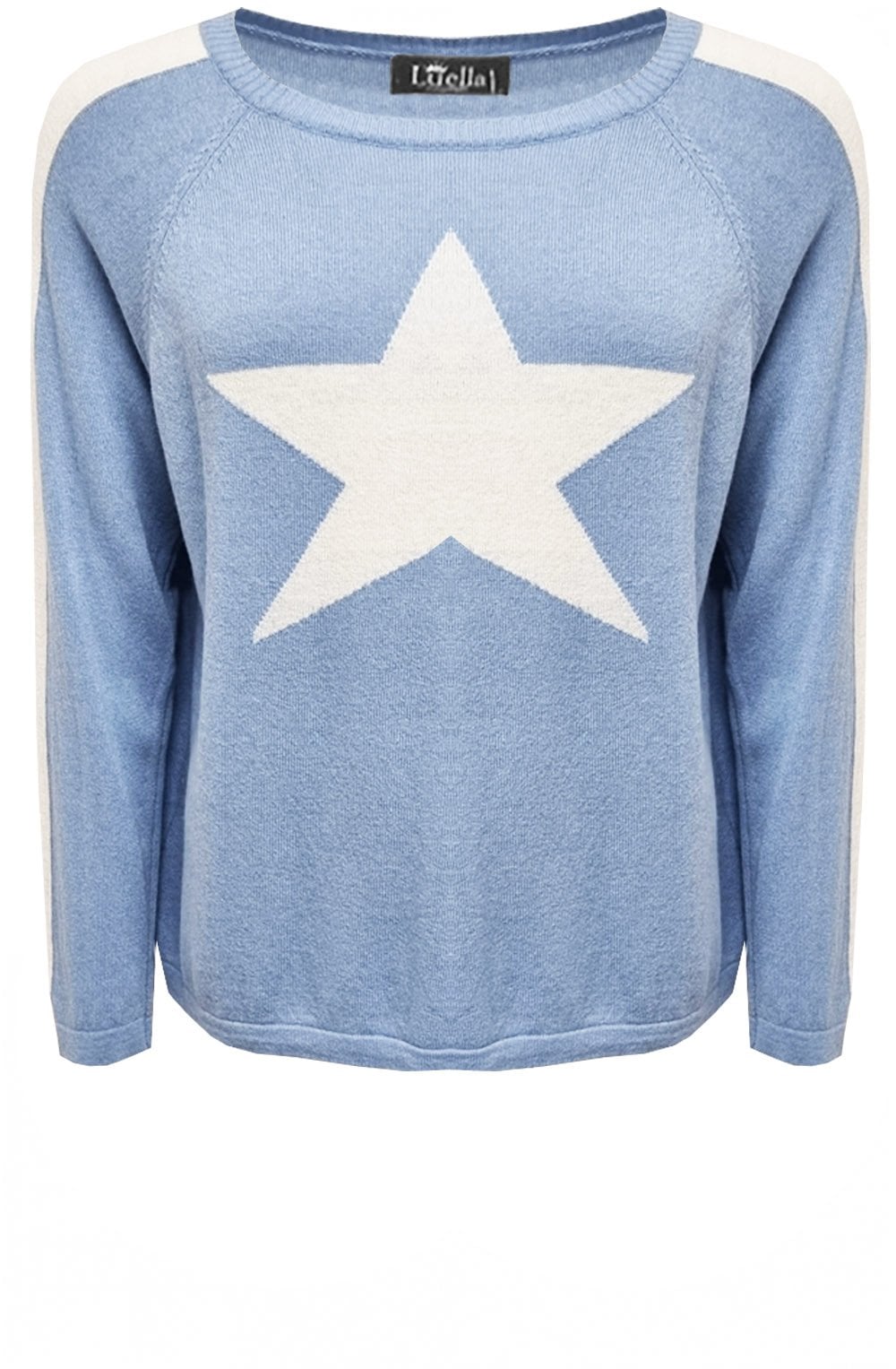 Baby Blue and Off White Star Design Jumper
