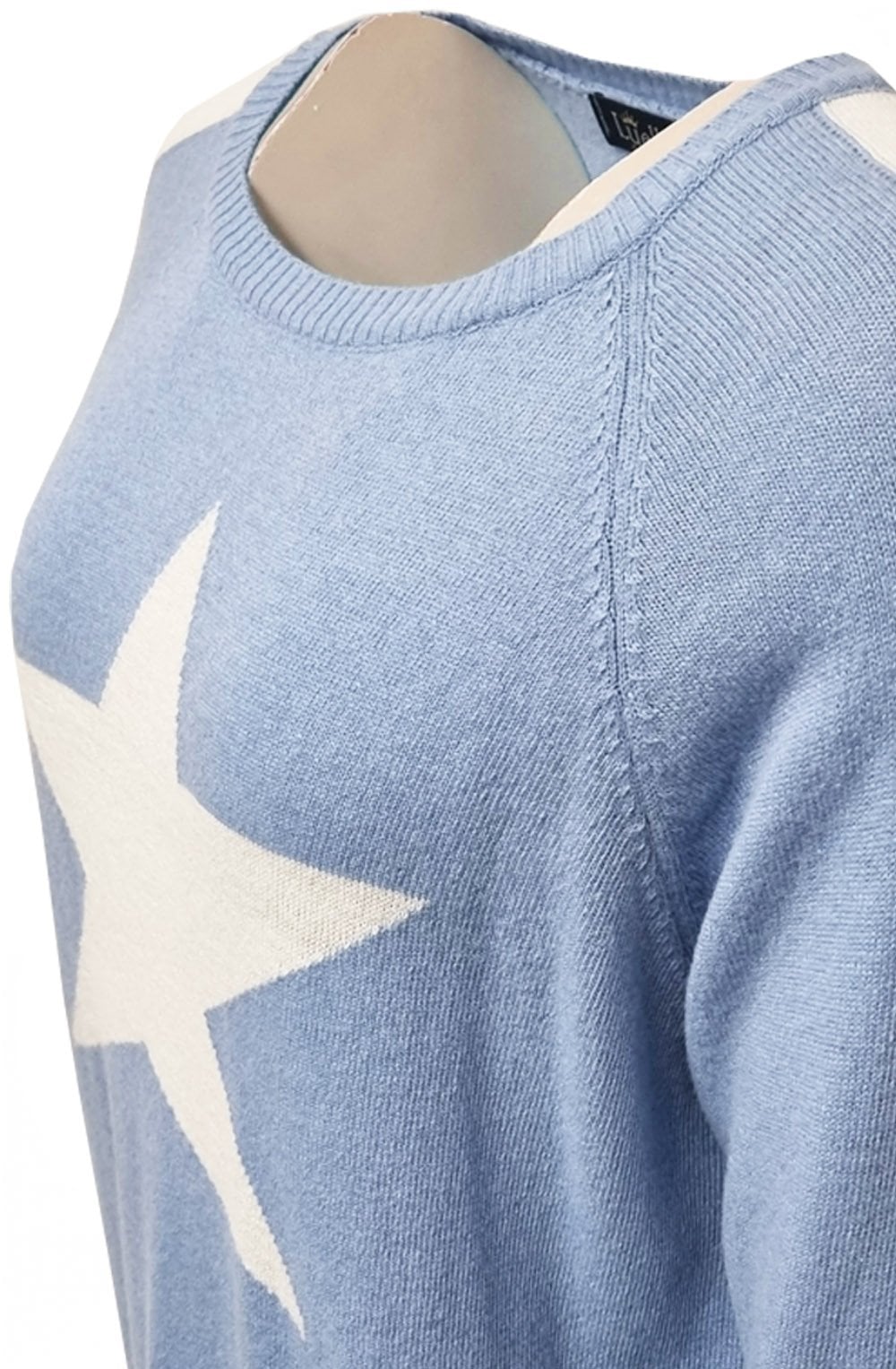 Baby Blue and Off White Star Design Jumper
