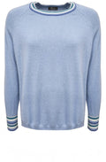 Baby Blue Striped Cuffs Jumper