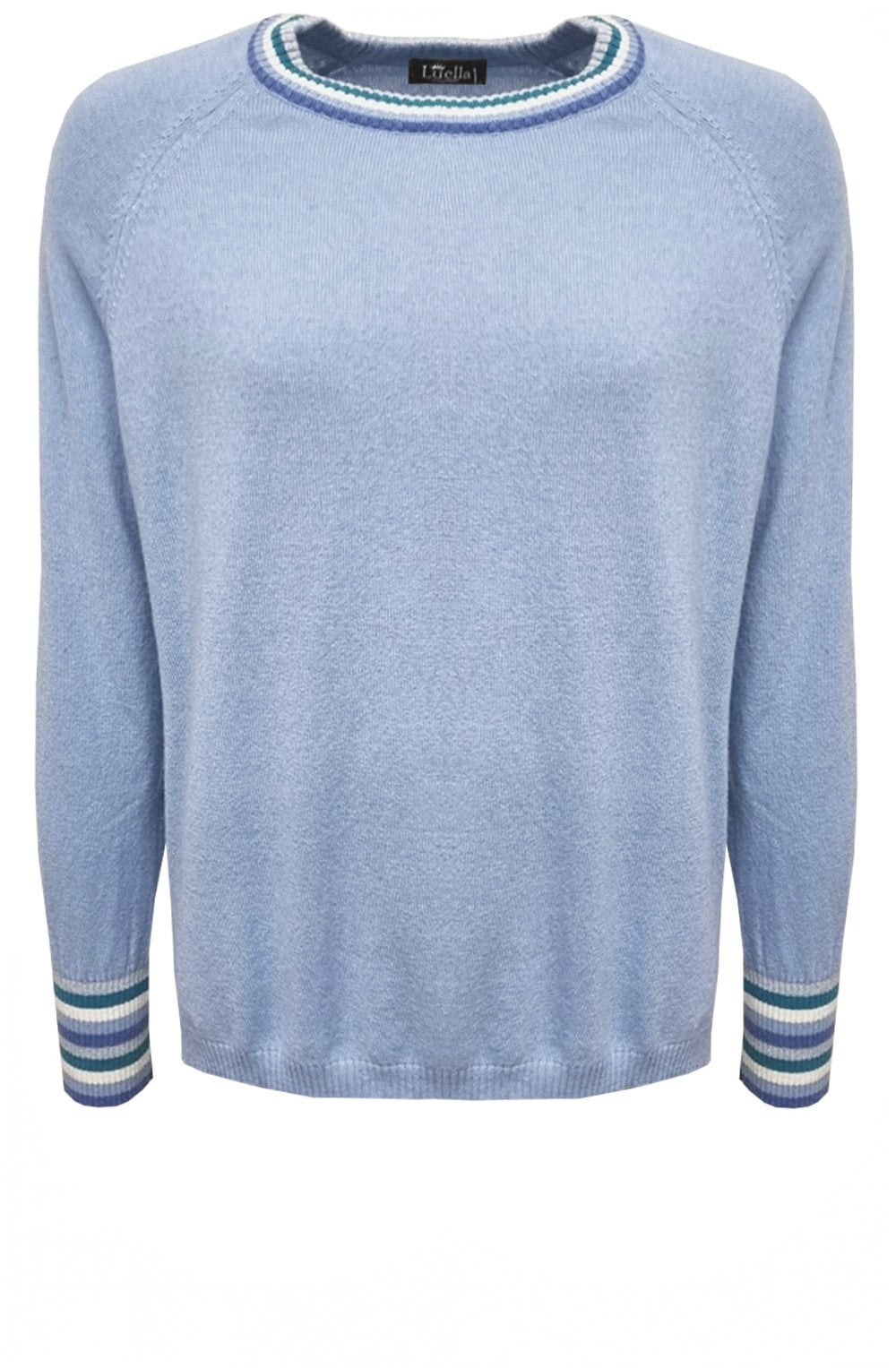Baby Blue Striped Cuffs Jumper