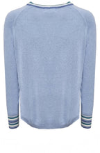 Baby Blue Striped Cuffs Jumper
