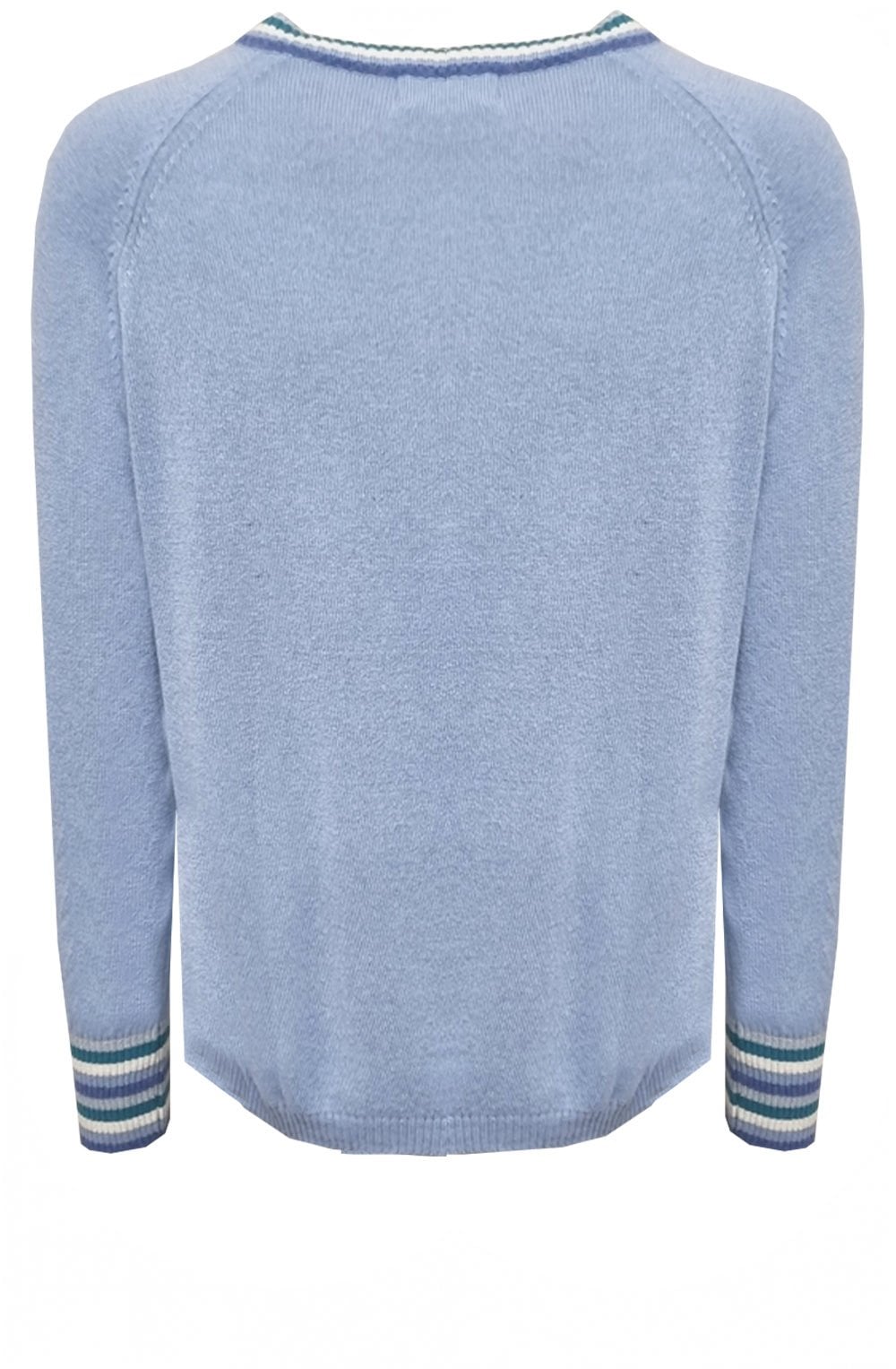 Baby Blue Striped Cuffs Jumper