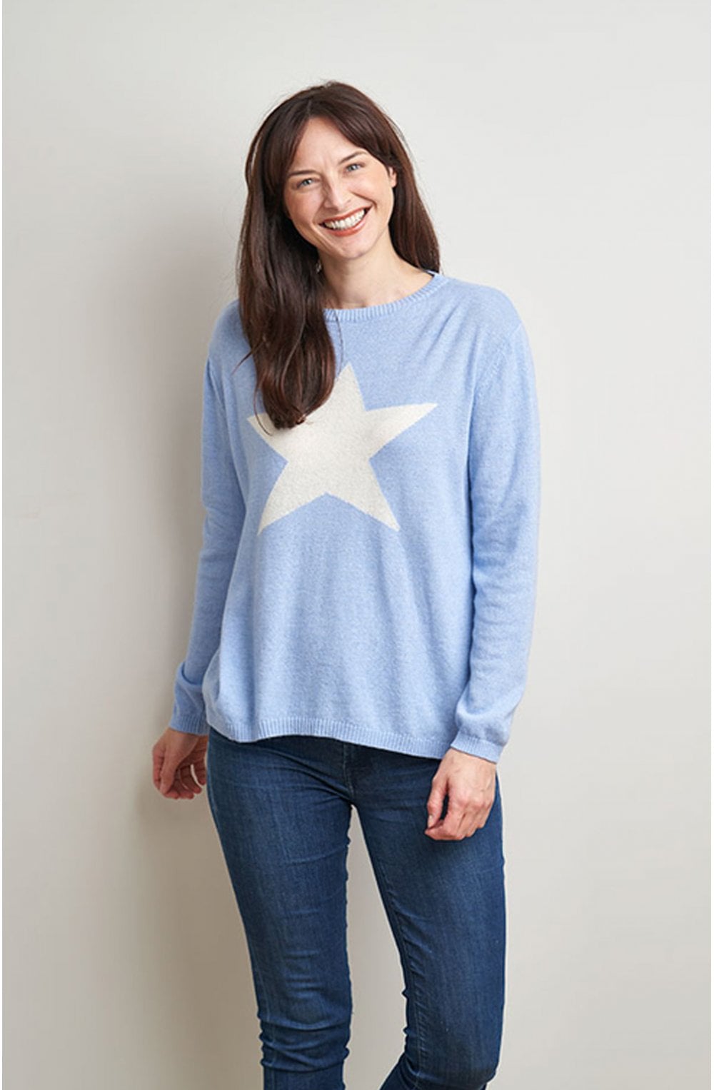 Blue Cashmere Star Jumper