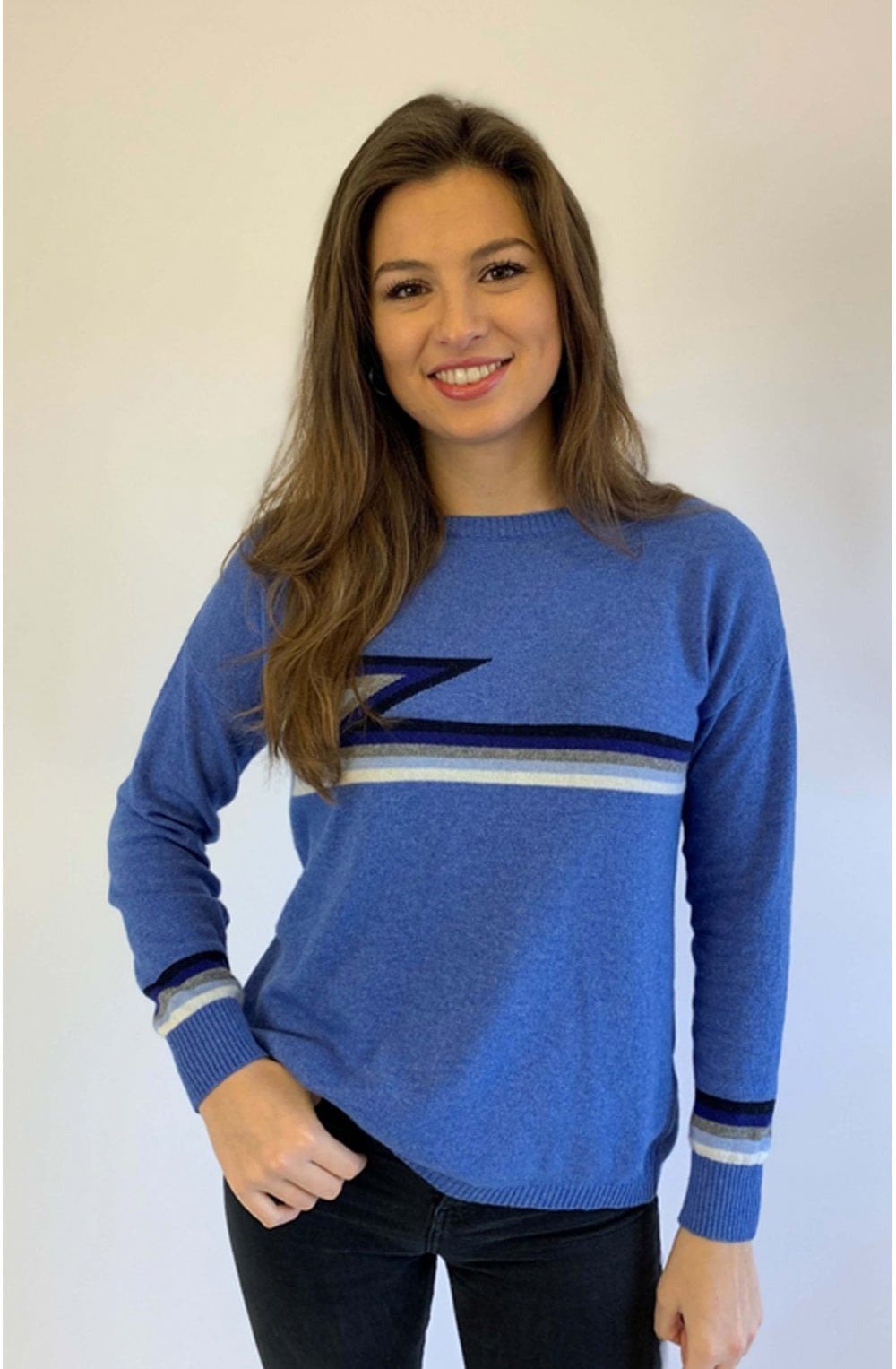 Blue Stripe Design Jumper