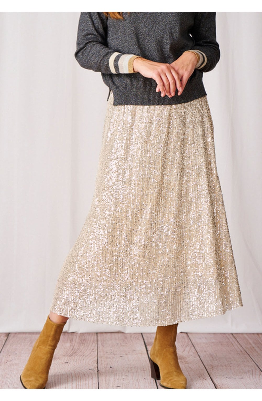 Champagne Sequin Skirt