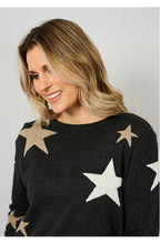 Charcoal Scattered Stars Cashmere Jumper