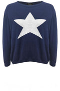 Navy and Silver Star Design Jumper