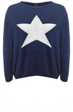 Navy and Silver Star Design Jumper