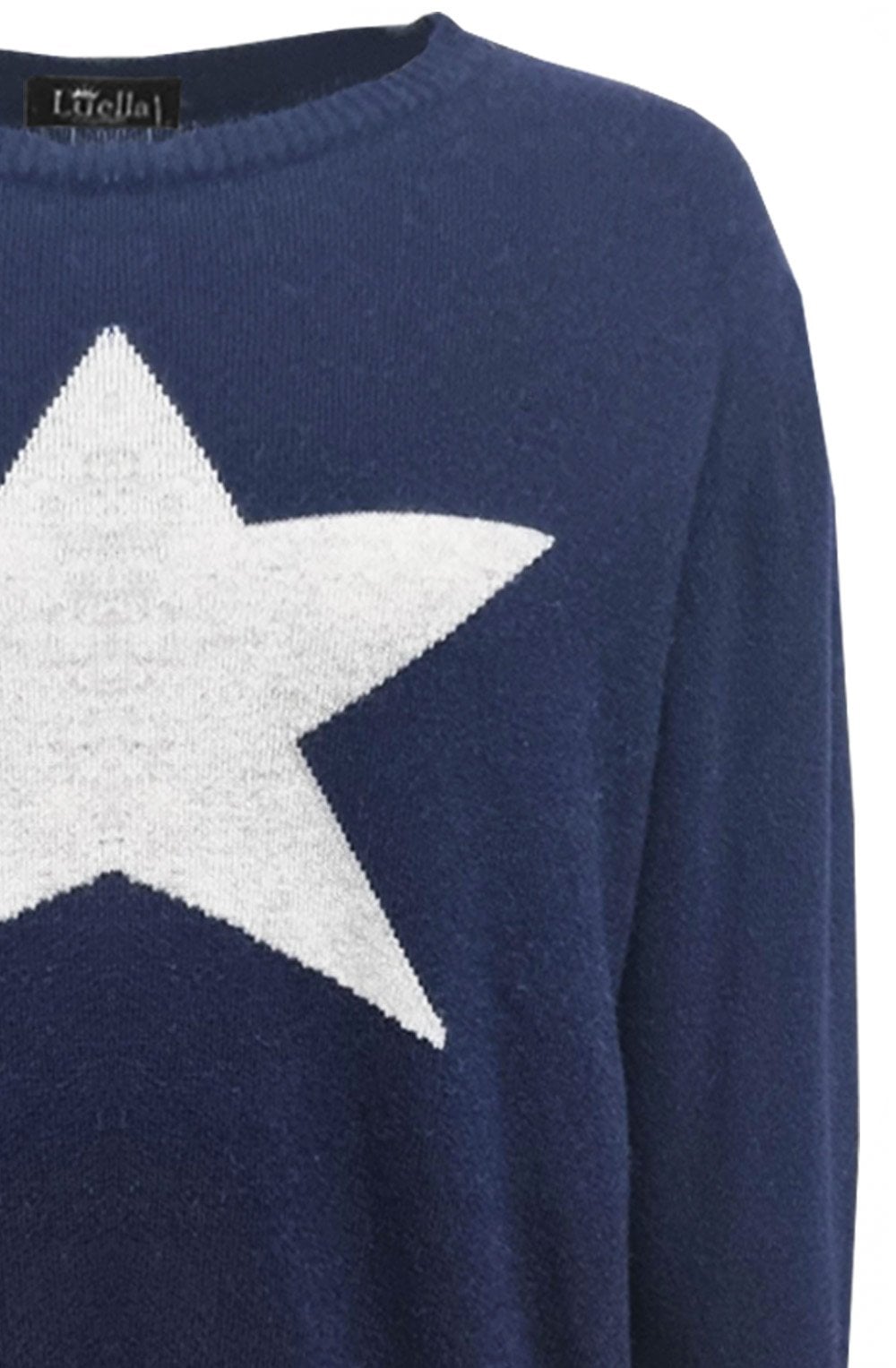 Navy and Silver Star Design Jumper