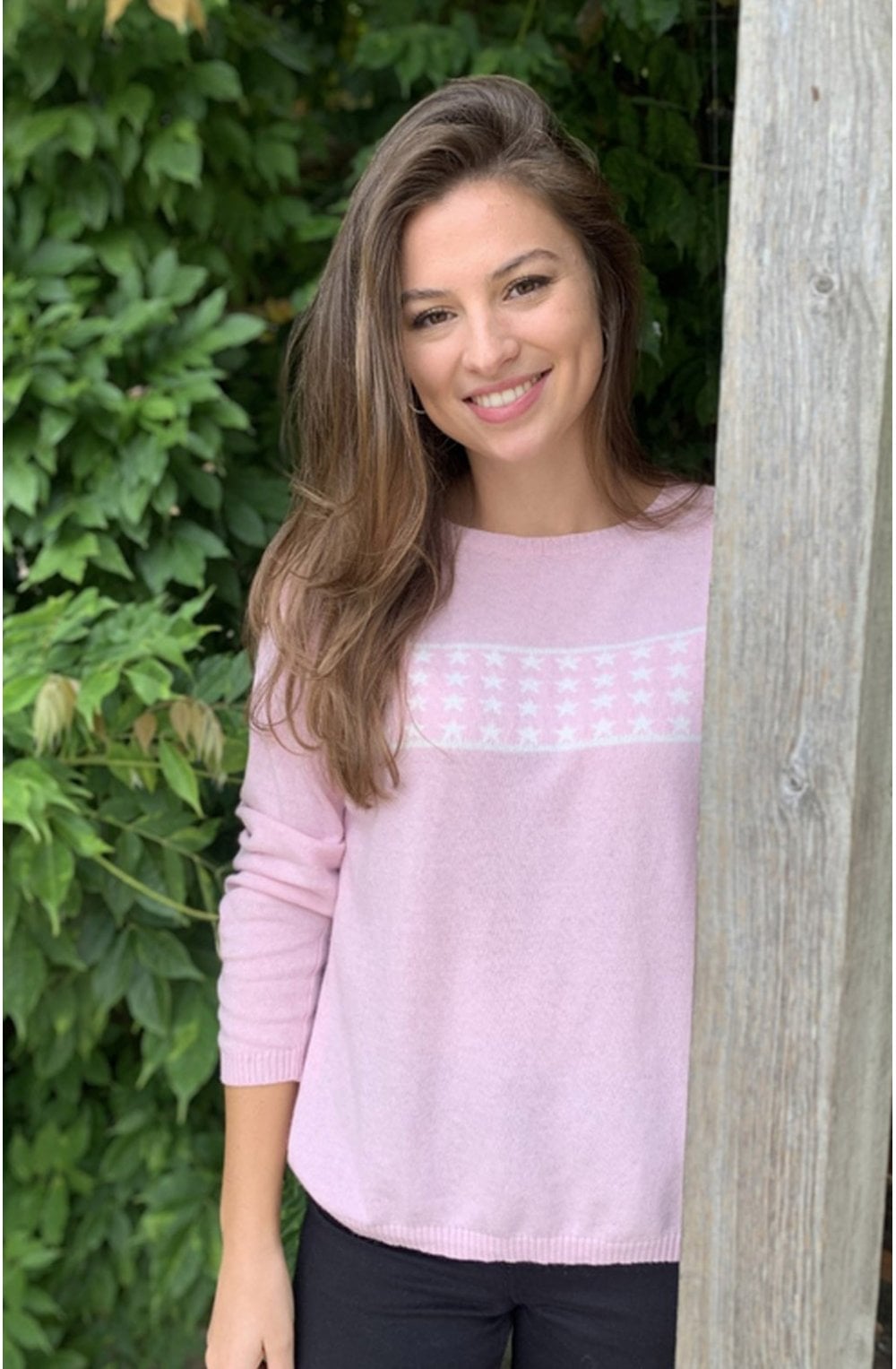 Pale Pink Star Design Jumper