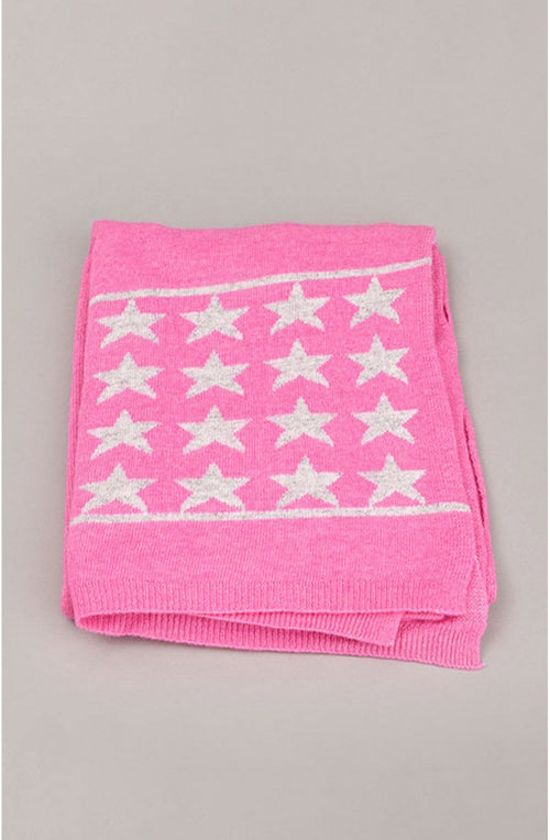 Pink Cashmere Star Scarf