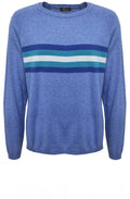 Sea Blue Cashmere Stripe Jumper