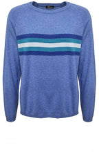 Sea Blue Cashmere Stripe Jumper