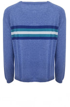 Sea Blue Cashmere Stripe Jumper
