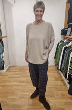 Bianco Blu Checked Relaxed Cullotes