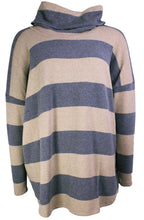 Bill Striped Cowl Neck Jumper