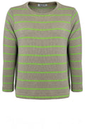 Biro Avocado Striped Knit Jumper