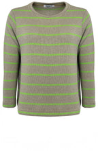 Biro Avocado Striped Knit Jumper