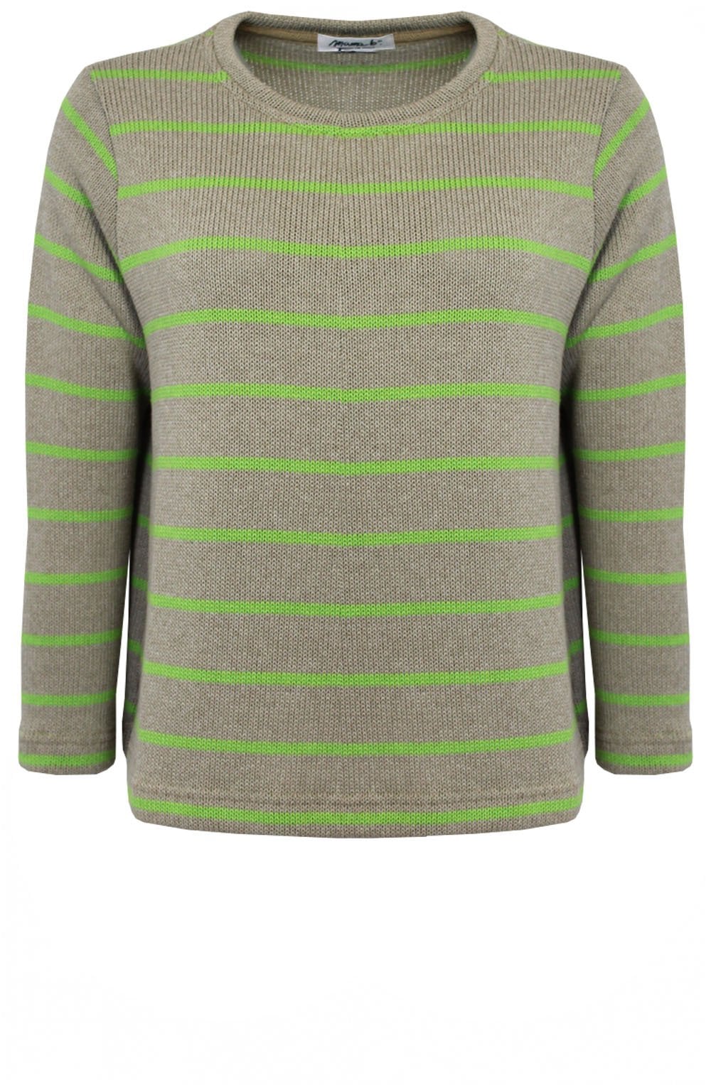 Biro Avocado Striped Knit Jumper