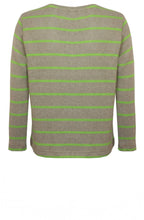 Biro Avocado Striped Knit Jumper