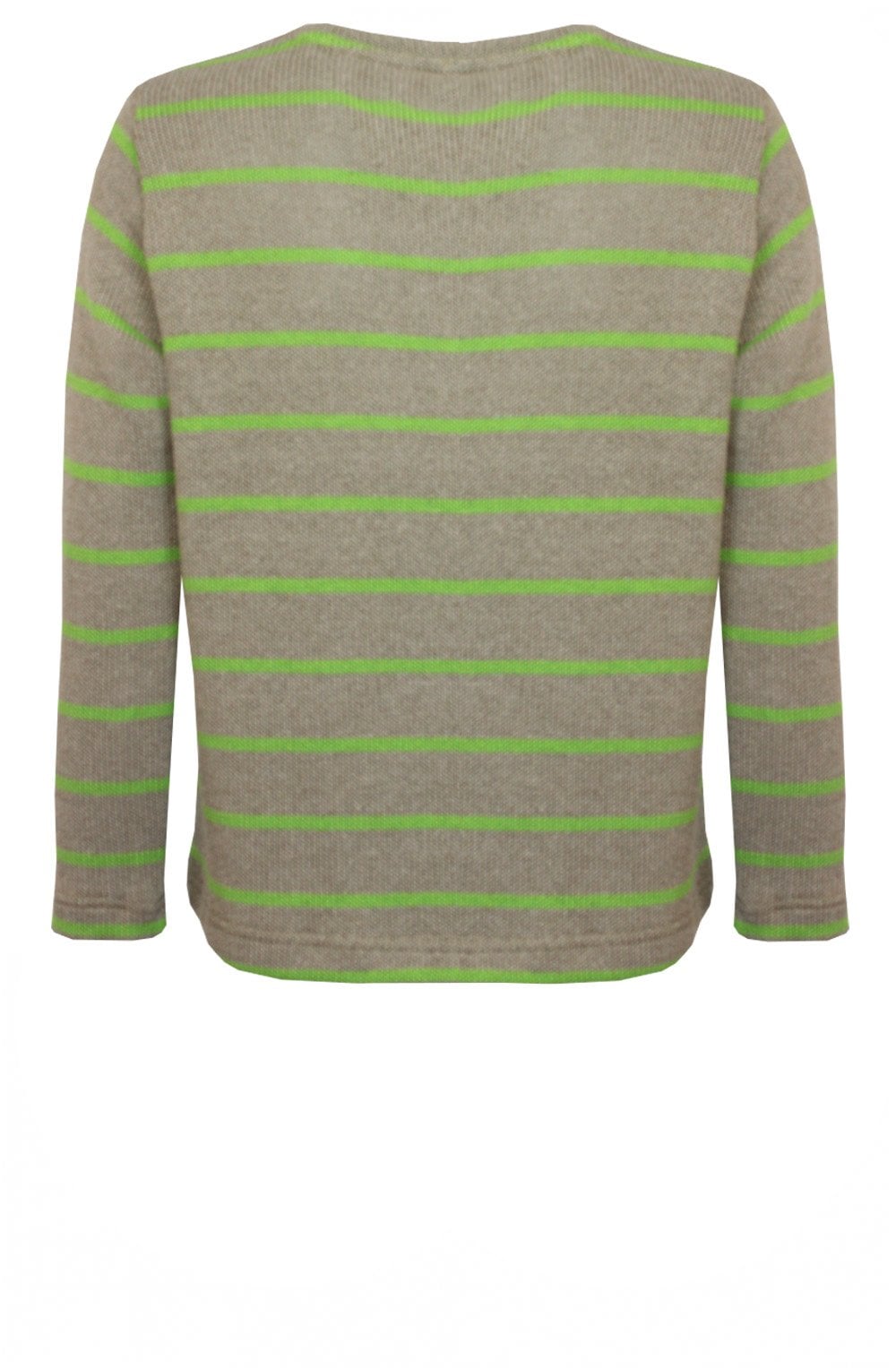 Biro Avocado Striped Knit Jumper