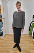 Biro Nero and Cream A Line Jumper