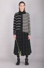 Black & Beige Asymmetric Cardigan