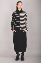 Black & Beige Asymmetric Cardigan