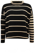 Black & Beige Striped Jumper