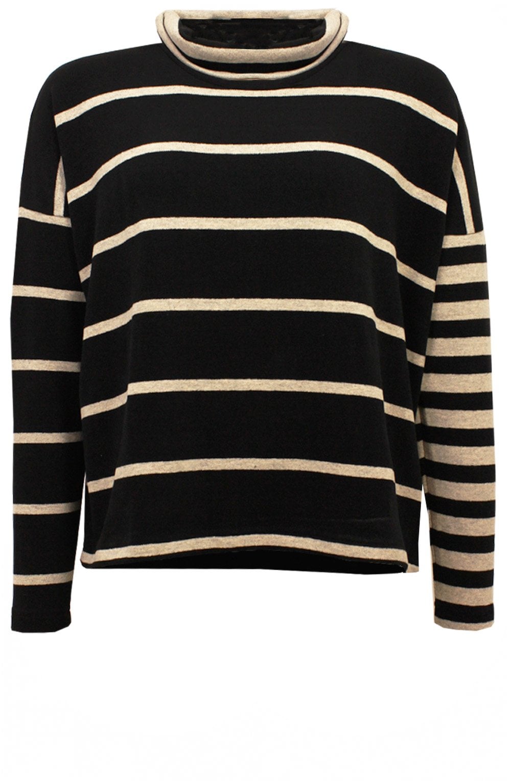 Black & Beige Striped Jumper