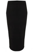 Black Knit Midi Skirt