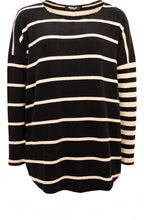 Black & Sand Bold Stripe Jumper