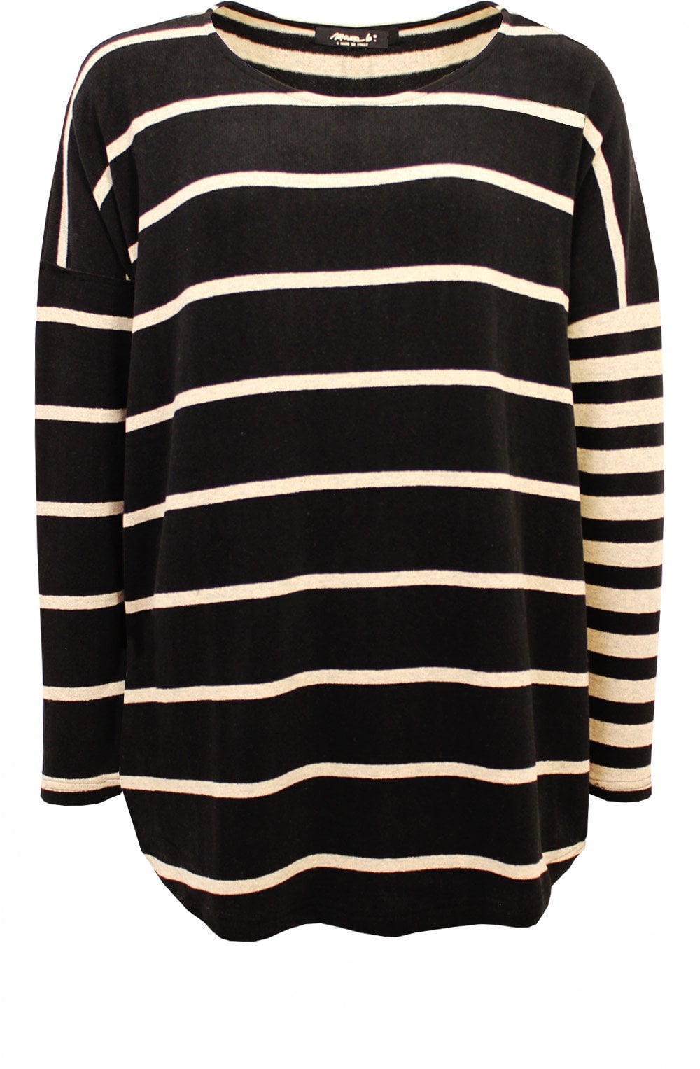 Black & Sand Bold Stripe Jumper