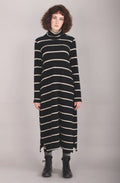 Black & Sand Stripe Knit Dress