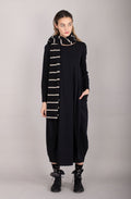 Black & Sand Striped Scarf