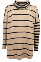 Blue Contrasting Stripe Jumper