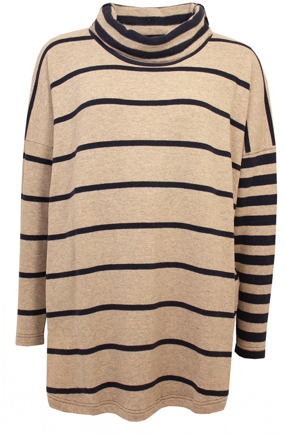 Blue Contrasting Stripe Jumper