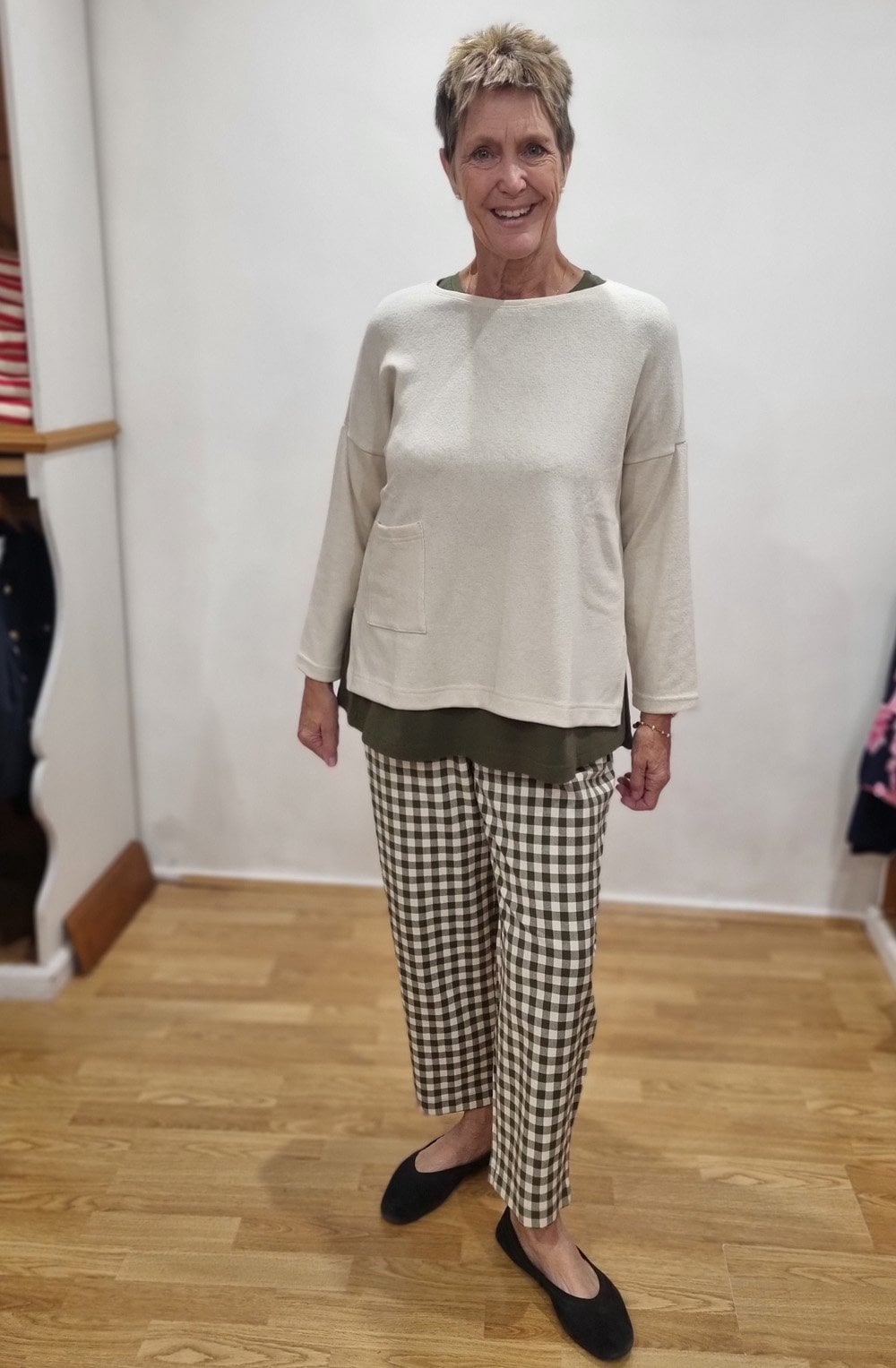 Buccia Latte Patch Pocket Jumper
