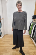 Buccia Nero Black and Cream Patch Pocket Jumper