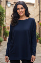 Buccia Notte Navy Patch Pocket Jumper