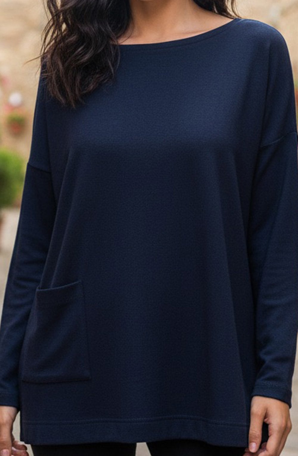Buccia Notte Navy Patch Pocket Jumper