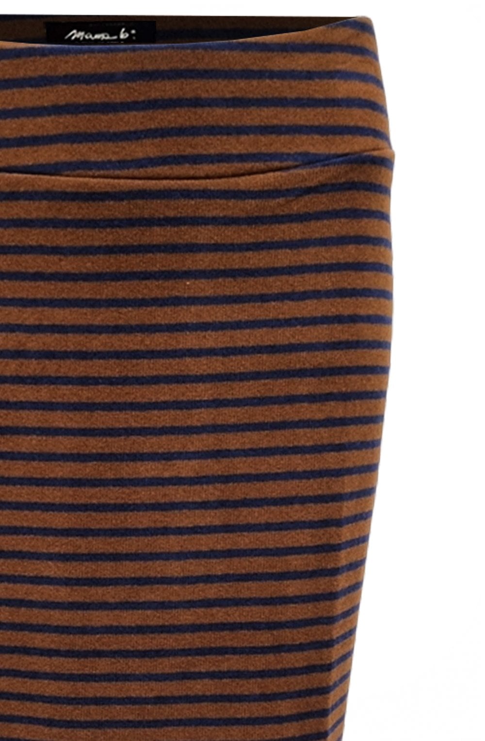 Cannella Tan and Navy Lilla Midi Skirt