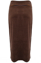 Cannella Tan and Navy Lilla Midi Skirt