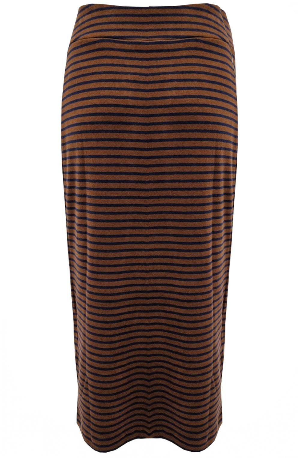 Cannella Tan and Navy Lilla Midi Skirt