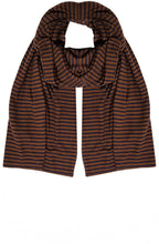 Cannella Tan and Navy Segovia Scarf