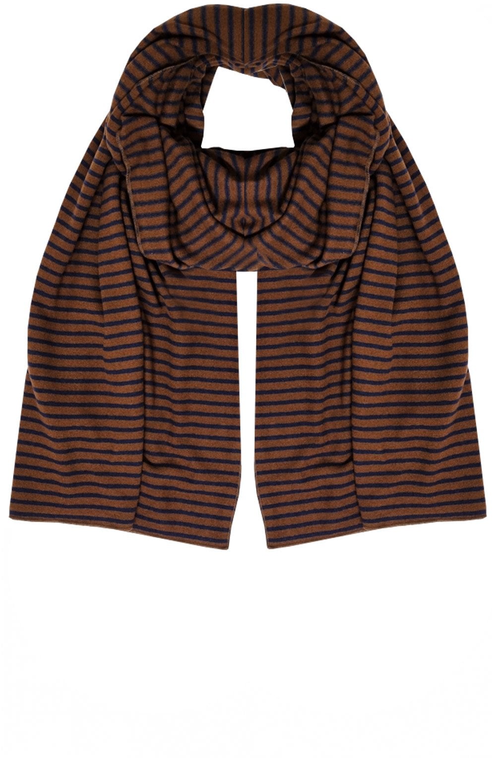 Cannella Tan and Navy Segovia Scarf